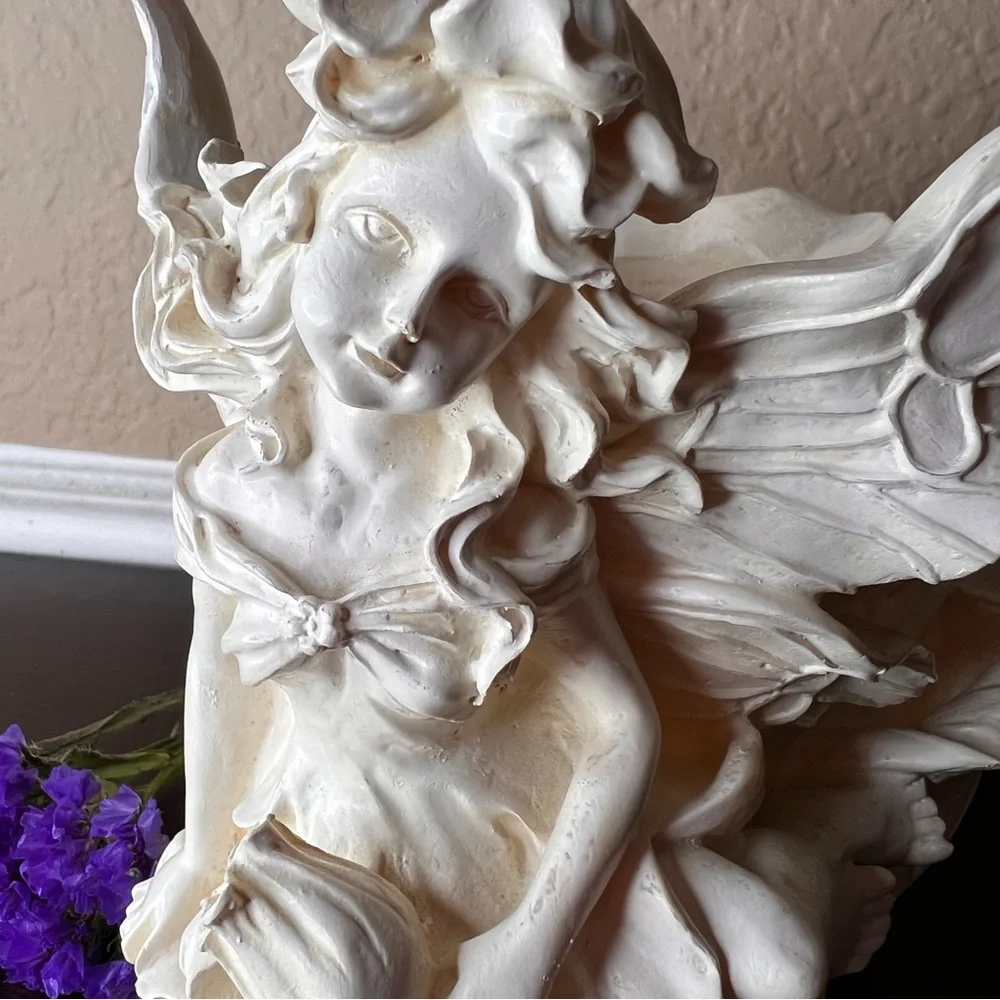 Vintage Resin Garden Fairy Planter, Flower Pot, Gardener Gift, Green Thumb, Hous